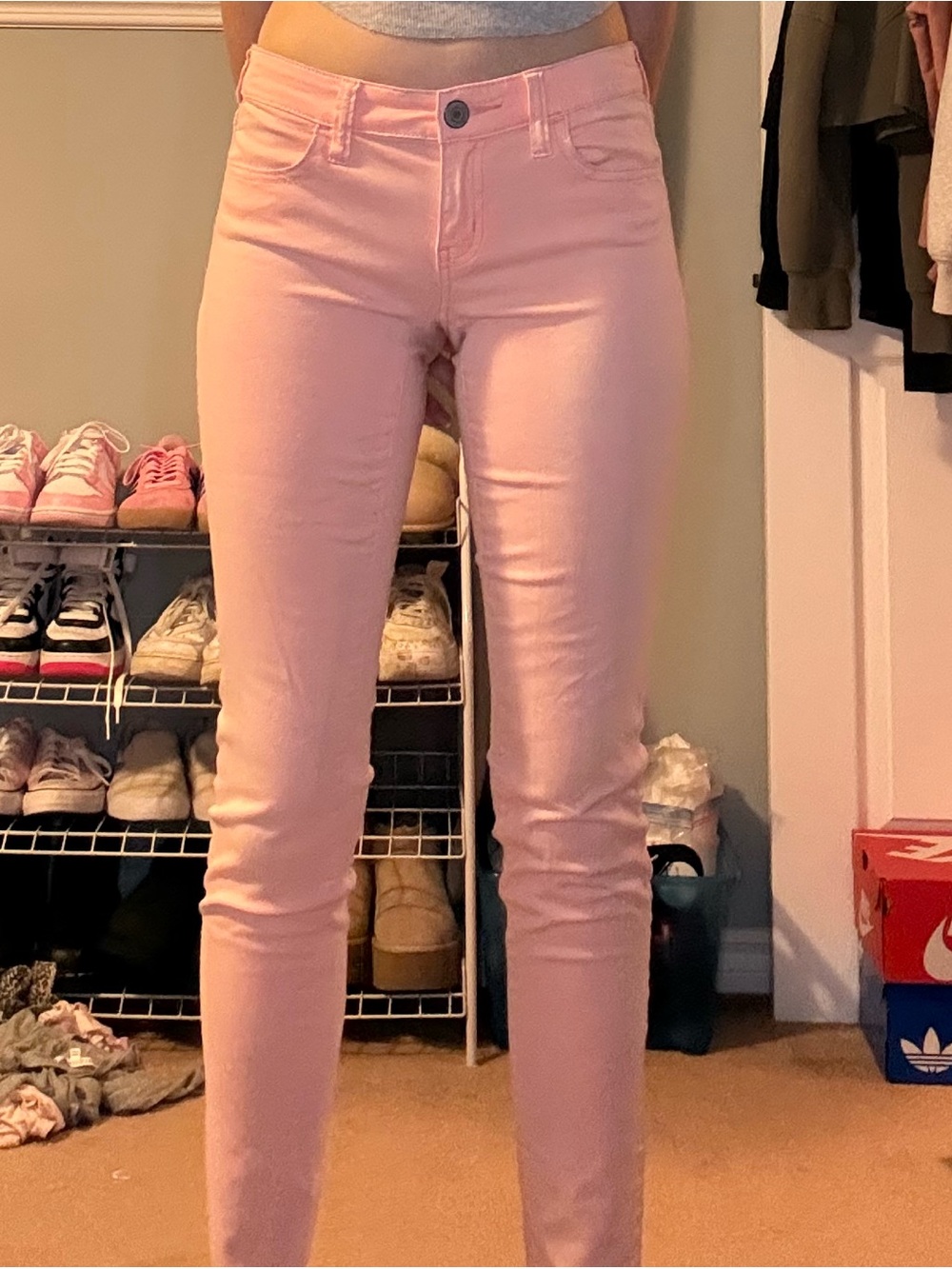 3 for $15 American Eagle Outfitters Pastel Pink Skinny Jeans size 2